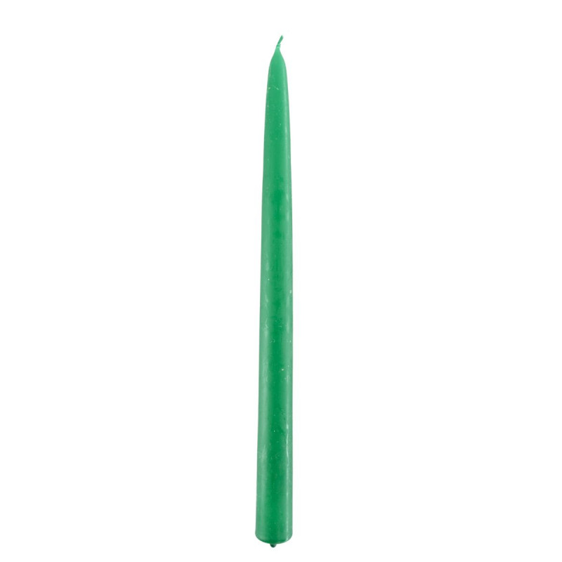 Świeca Stołowa Prosta Zielona 27 cm Saco