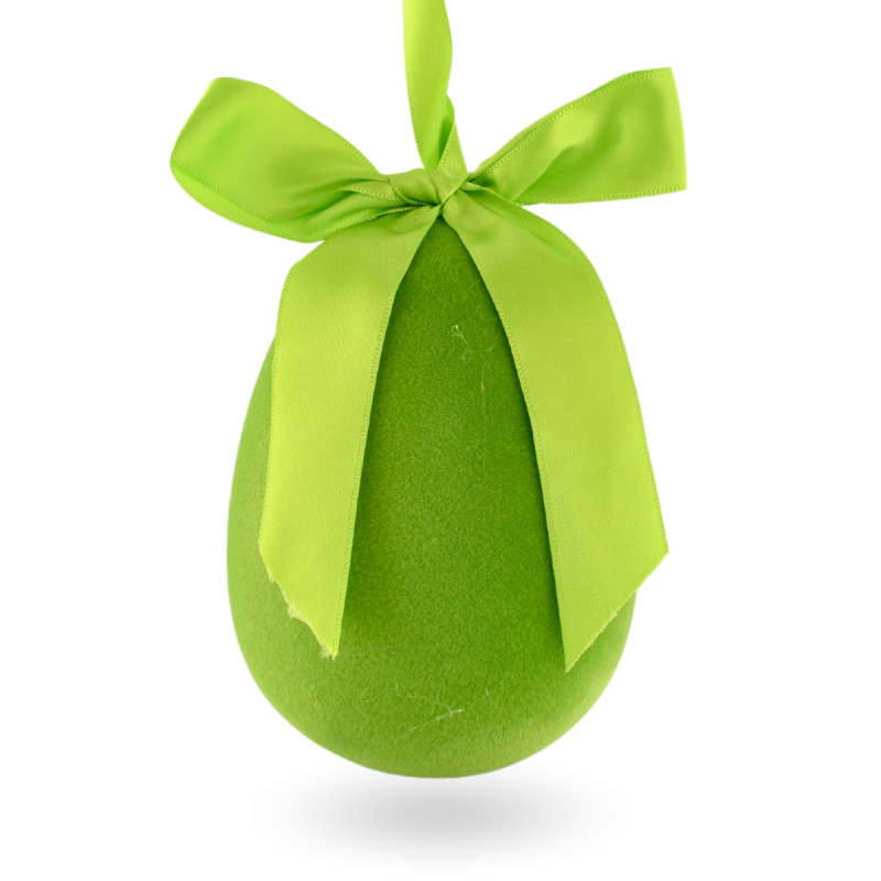Figurka Jajko Flokowane Zawieszka Zielone 13 cm Wielkanoc Paula