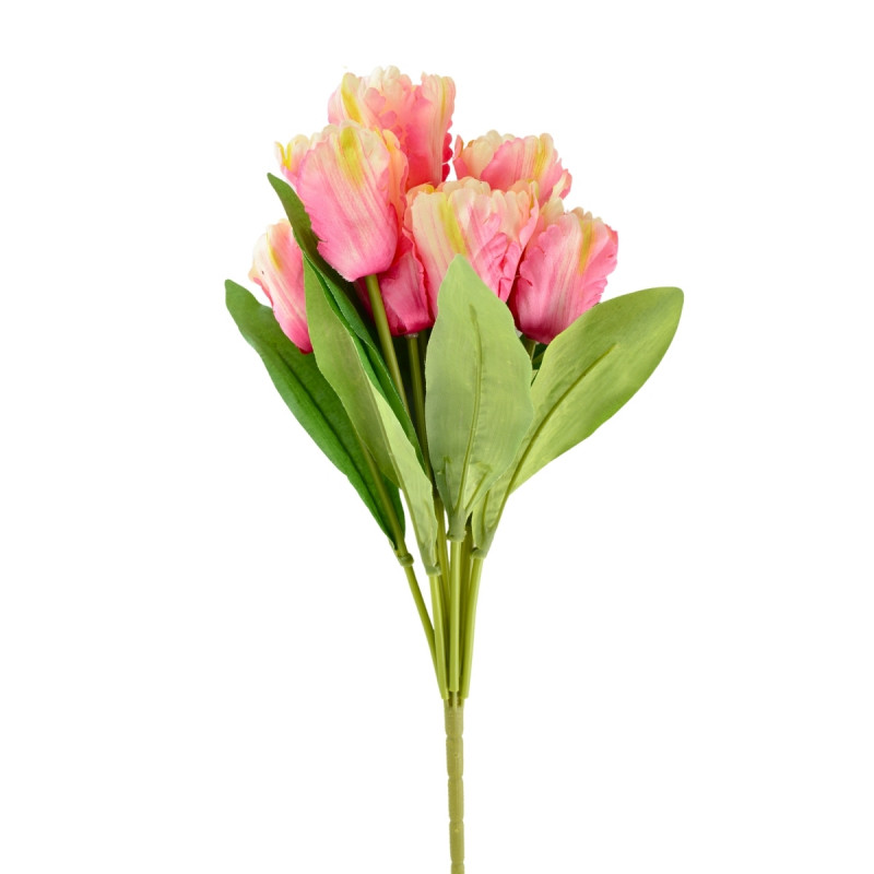 Bukiet Tulipany Sztuczne Pełne Różowe 45 cm Saco