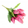 Bukiet Tulipany Sztuczne Ciemny Róż 45 cm Saco