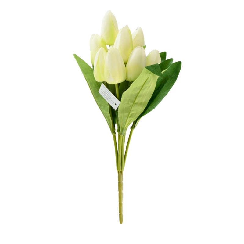 Bukiet Tulipany Sztuczne Białe 45 cm Saco