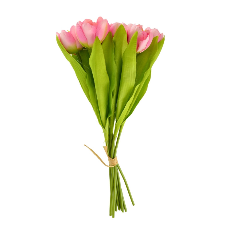 Bukiet Tulipany Sztuczne Jasny Róż 40 cm Saco