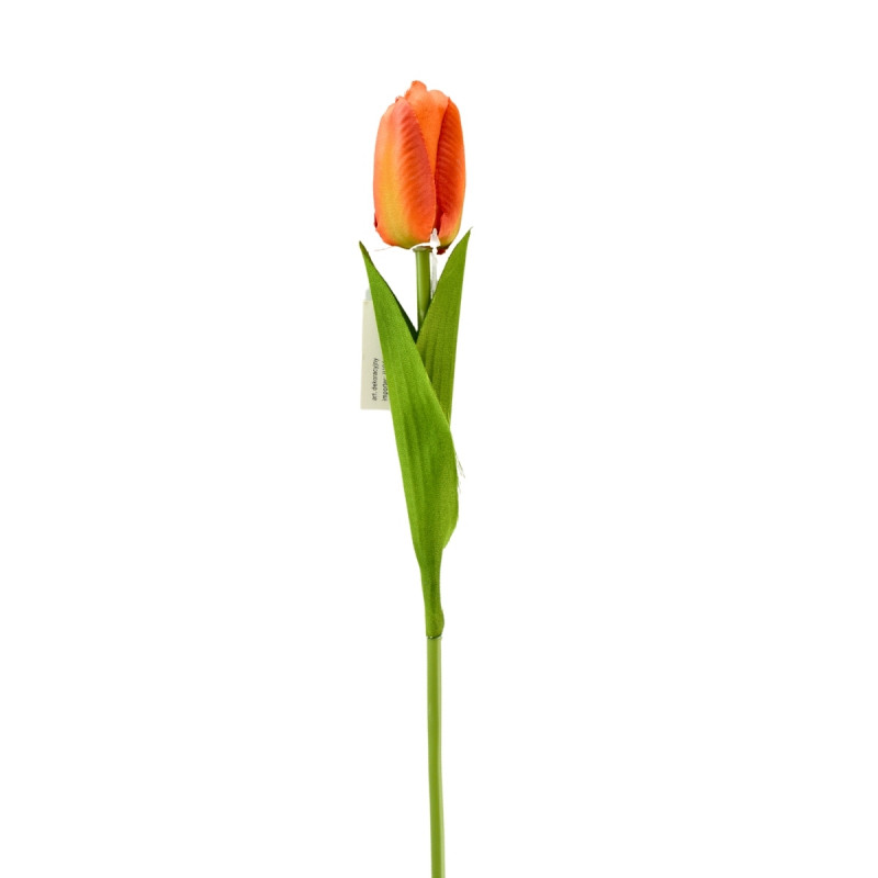 Gałązka Tulipan Sztuczny Dwukolorowy Pomarańczowy 1 szt. 50 cm Saco