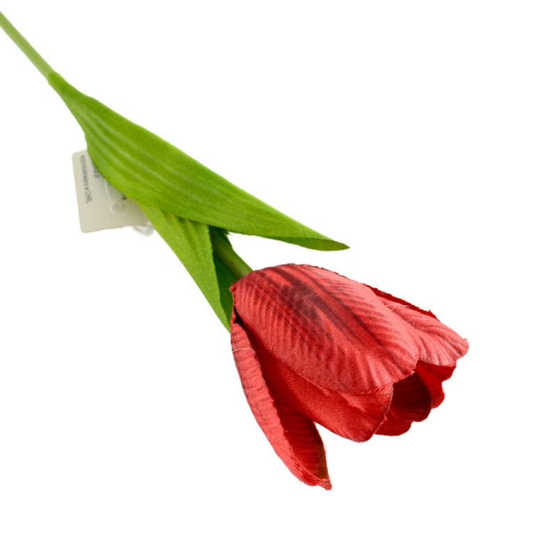 Gałązka Tulipan Sztuczny Ciemny Czerwony 1 szt. 50 cm Saco
