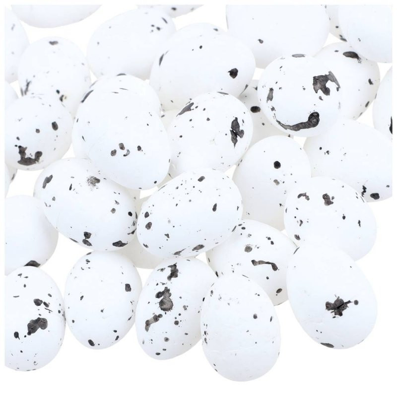 Jajka Styropianowe Białe 50 szt Nakrapiane Wielkanoc Czakos
