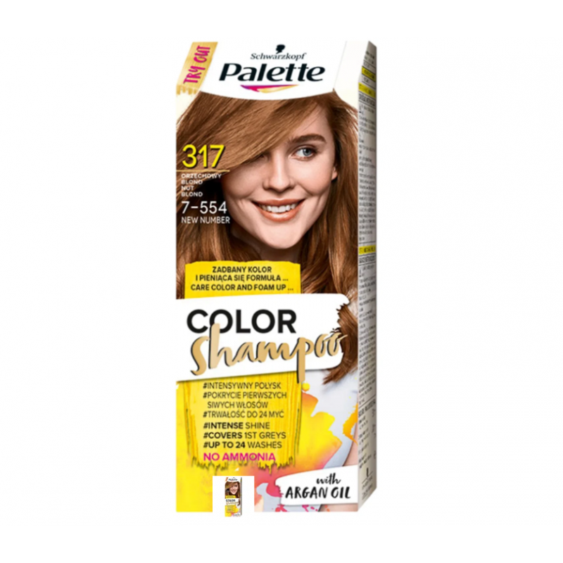 Palette Color Shampoo Szampon koloryzujący do włosów 317 Orzechowy blond