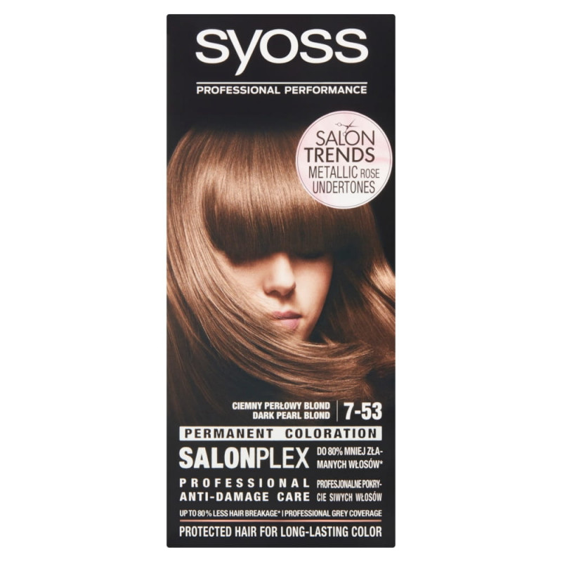 Syoss Permanent Coloration 7-53 Ciemny Perłowy Blond