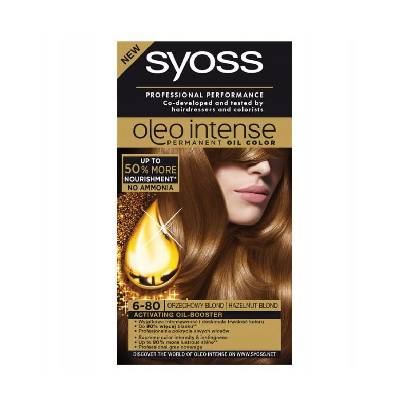 Oleo Intense Syoss Farba 6-80 Orzechowy Blond