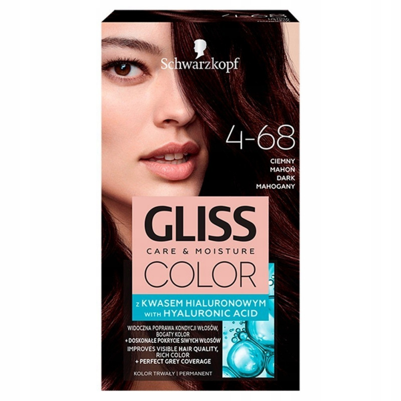 Gliss Color Farba do włosów Ciemny Machoń 4-68