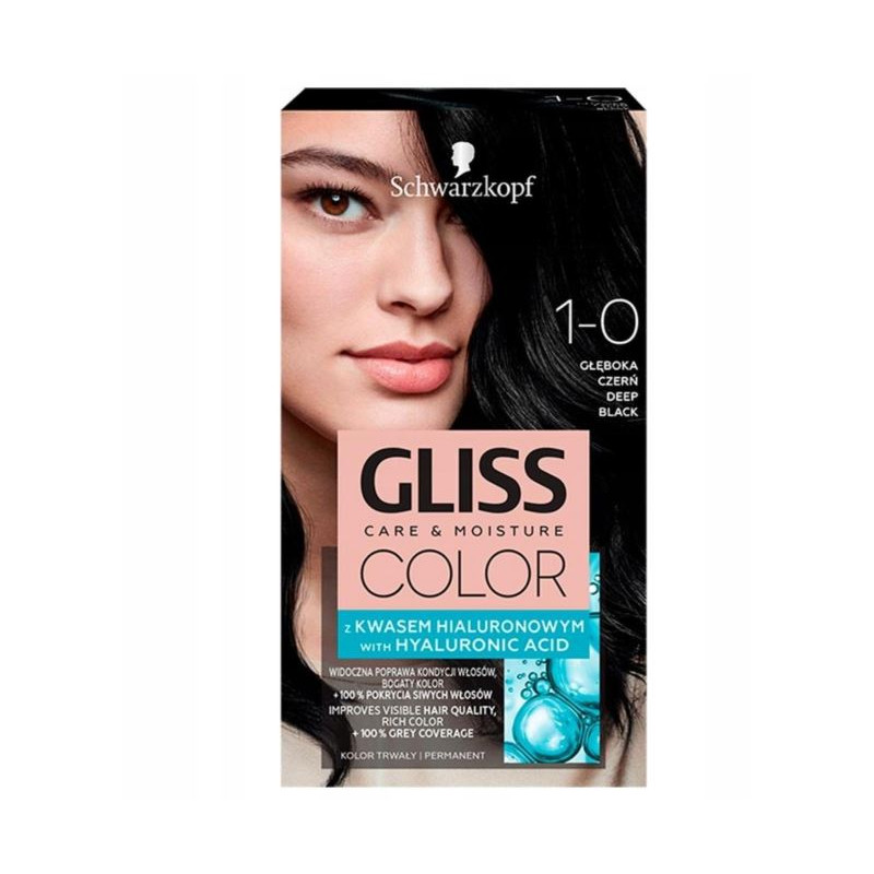Gliss Color Farba do włosów głęboka czerń 1-0