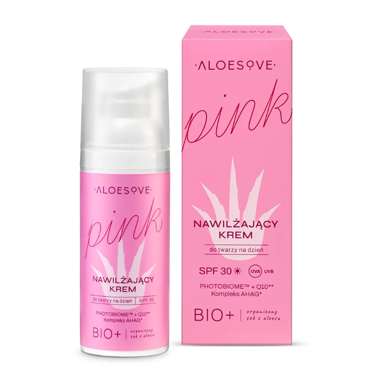 ALOESOVE PINK Krem nawilżający do twarzy na dzień SPF30 50ml Sylveco