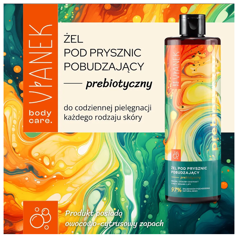 VIANEK Prebiotyczny żel pod prysznic pobudzający 400ml