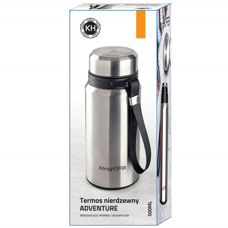 Termos ze stali nierdzewnej z sitkiem Konighoffer Adventure 500 ml