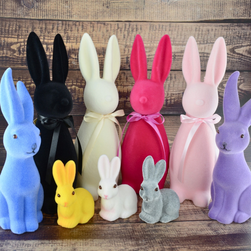 Figurka Jajko Flokowane Zawieszka Żółte 13 cm Wielkanoc Paula