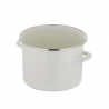 Garnek emaliowany Gładki Kremowy Emalia Pleszew 22 cm 5,2 l
