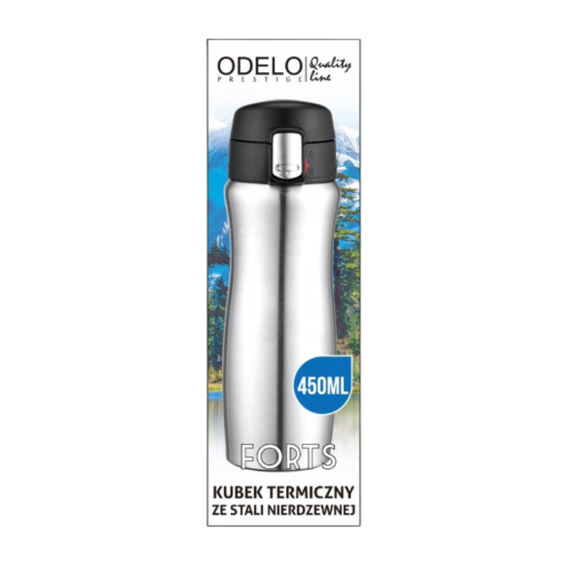 Kubek termiczny Fortis 450ml srebrny ODELO