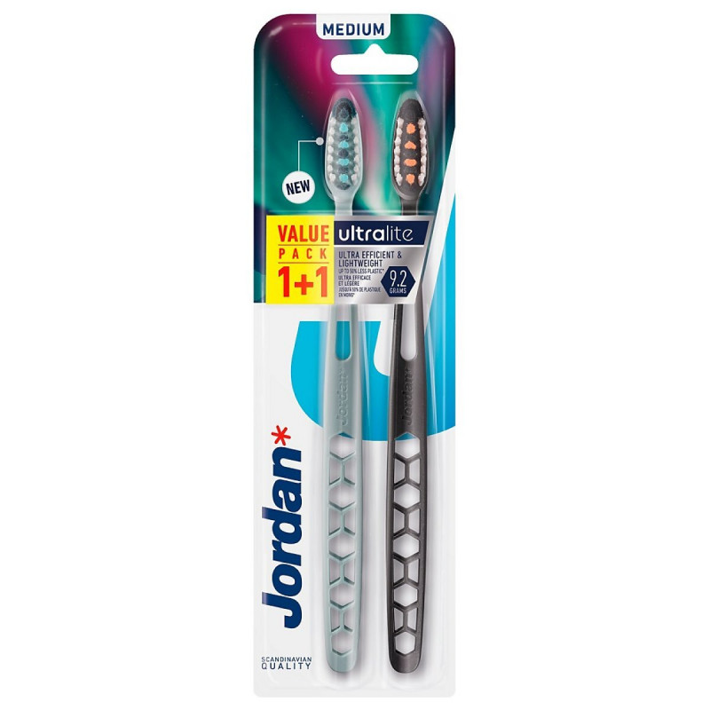 Jordan Ultralite Szczoteczka do zębów Medium 2 PACK