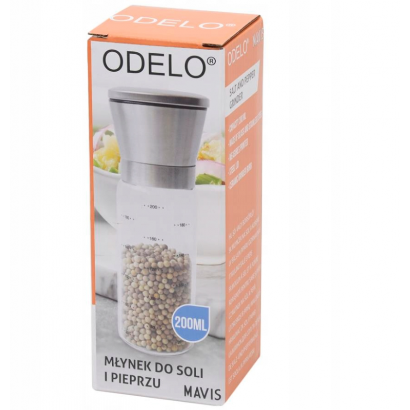 MŁYNEK NA SÓL/PIEPRZ ODELO 200ML WYS. 17CM 1szt.