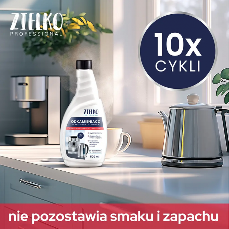 ZIELKO Odkamieniacz Płyn do czyszczenia ekspresów i czajników 500ml