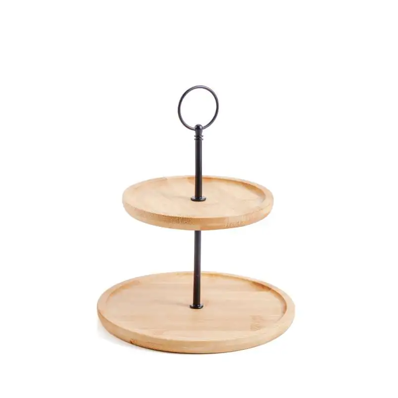 MODERN KITCHEN Patera dekoracyjna bambusowa  2-poziomowa Mondex