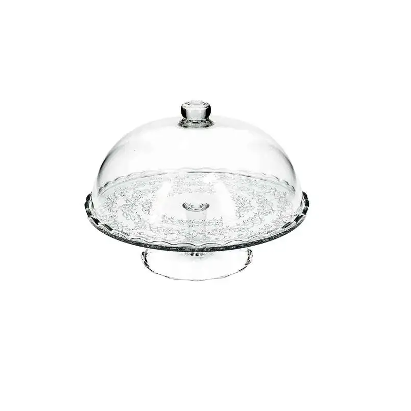 Patera szklana z pokrywą 29xh25cm Chomik