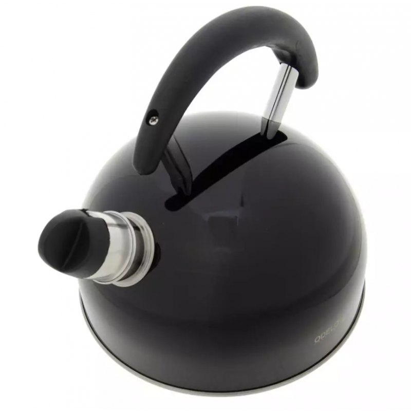 CZAJNIK 2,0L Z GWIZDKIEM  STAL NIERDZEWNA CZARNY ODELO ERNO