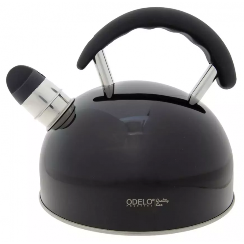 CZAJNIK 2,0L Z GWIZDKIEM  STAL NIERDZEWNA CZARNY ODELO ERNO