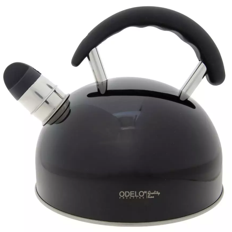 CZAJNIK 2,0L Z GWIZDKIEM  STAL NIERDZEWNA CZARNY ODELO ERNO