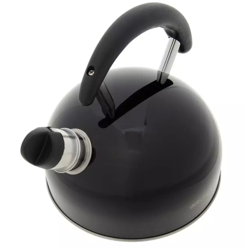 CZAJNIK 2,0L Z GWIZDKIEM  STAL NIERDZEWNA CZARNY ODELO ERNO