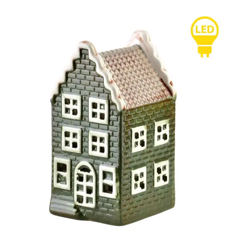 HYTTE Domek ceramiczny LED 5,6x5,2x11 cm