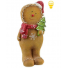 SANTA LILA Figura LED 19,5x13,5x43,5 cmCIASTEK z CHOINKĄ
