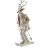 SANTA LILA Figura Łoś na nartach16x11x32,5 cm
