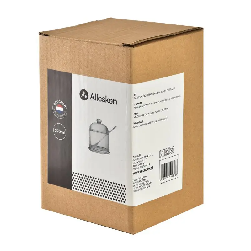 Cukiernica z łyżeczką 290ml 8,8x9,5x12 cmMODERN KITCHEN