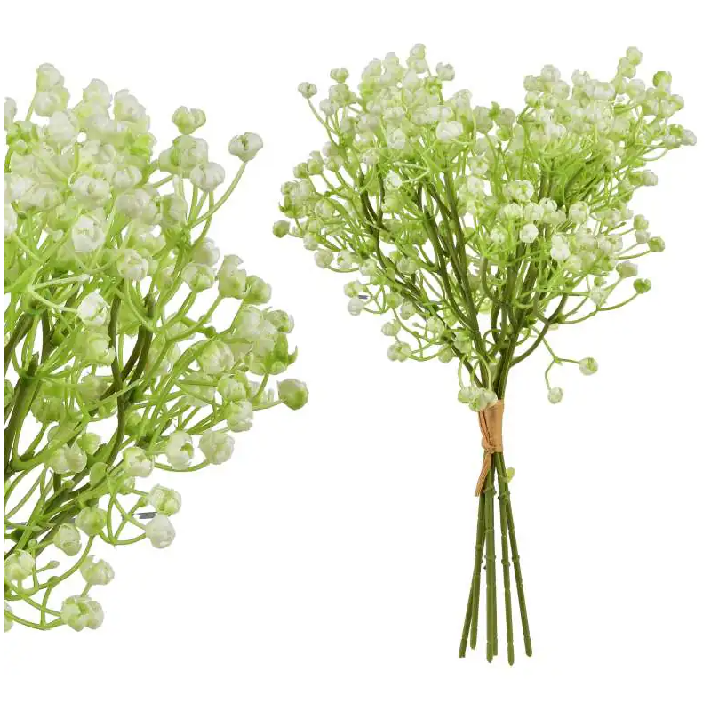 VIRIDIS Kwiat sztuczny Gipsówka pęczek x6 15x15x33 cm AW25