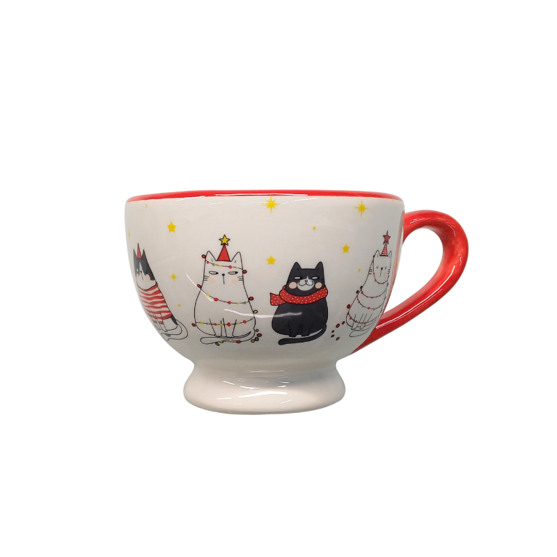 KATLIN Kubek na nóżce Świąteczne Koty 420ml