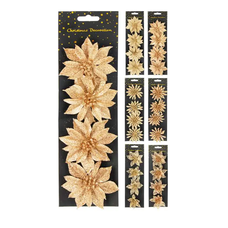 KWIAT NA KLIPIE KOMPLET 4SZTUK BROKATOWE