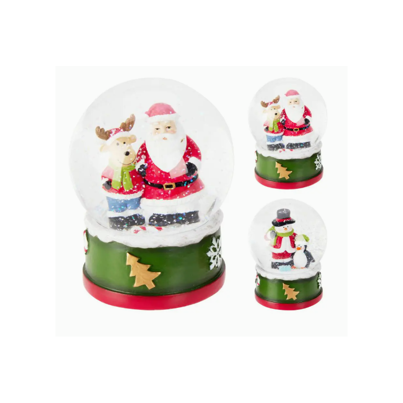 Świąteczna kula śnieżna 14CM 2ASS