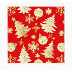 Serwetki 33x33 Choinki i...