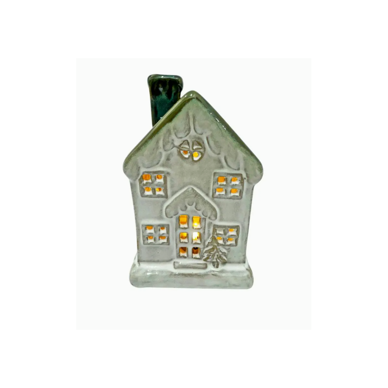 Domek z ceramiki Led 10x9x16cm