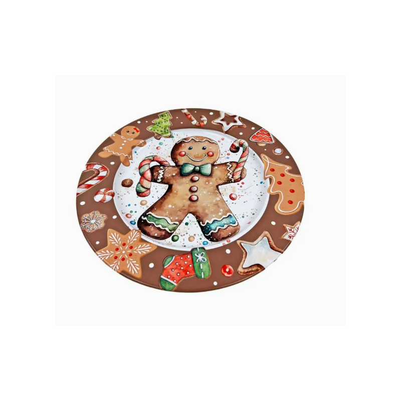 Talerz z Metalu Ciastek 33x33x1,5cm