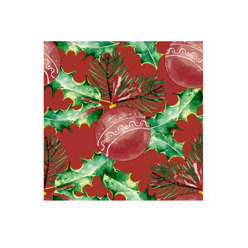 Serwetki 3-PLY 33X33CM 20szt BAUBLES IN RED