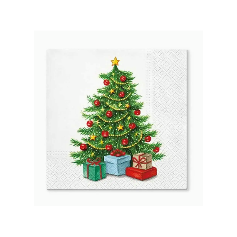 SERWETKI 33X33 CHOINKA Z PREZENTAMI