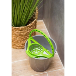 Wiadro z wyciskaczem 10L szare