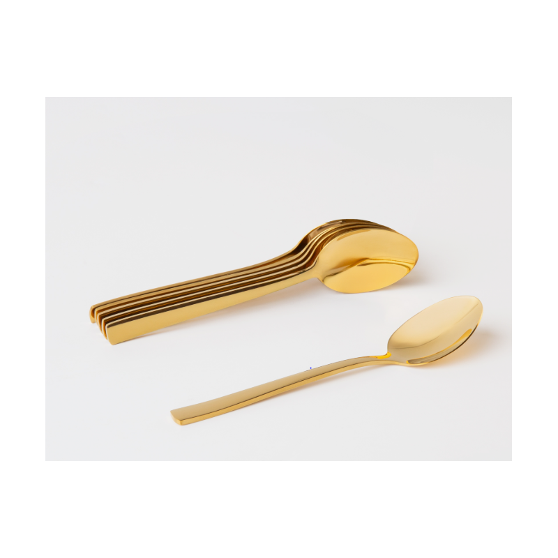 Komplet łyżeczek do herbaty 6 sztuk Prato złoty AMBITION