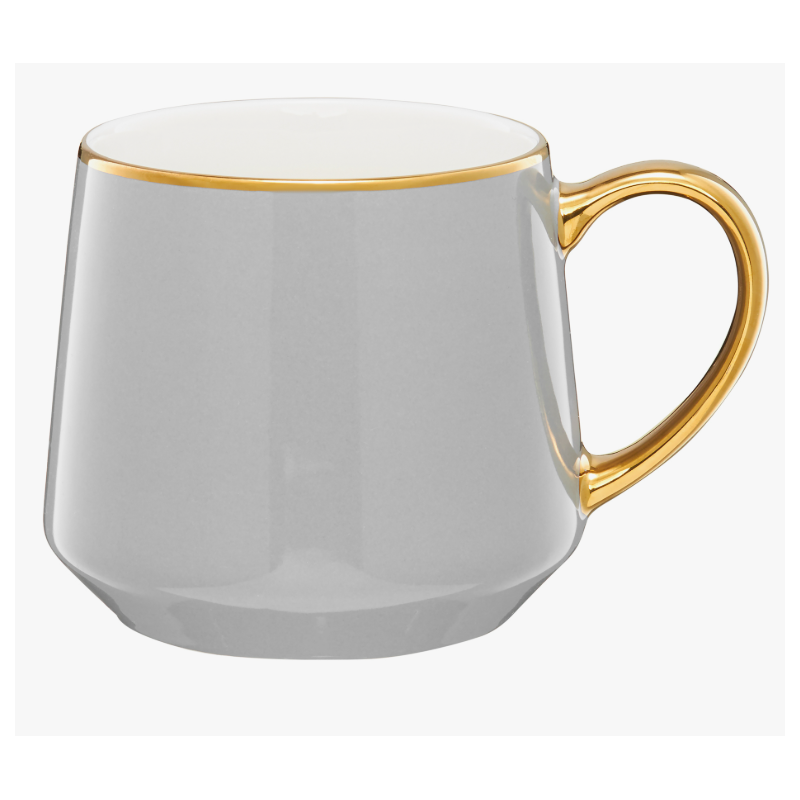 Kubek Royal 460 ml jasnoszaro-złoty AMBITION