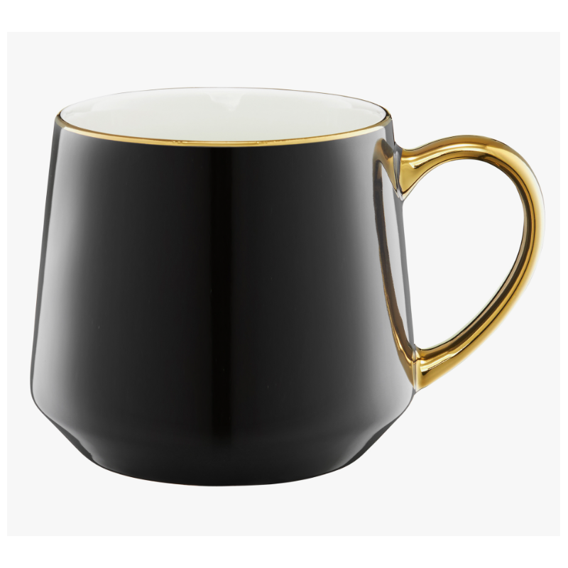Kubek Royal 460 ml czarno-złoty AMBITION