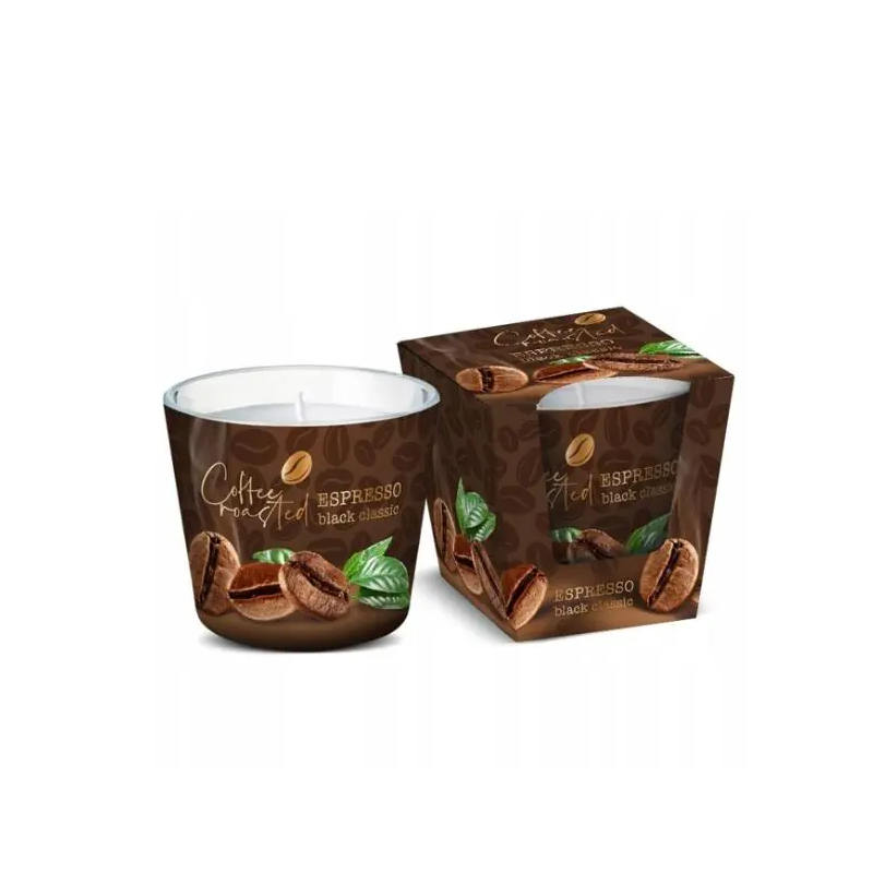 Świeca zapachowa w szkle COFFE ESPRESSO BLACK 115g