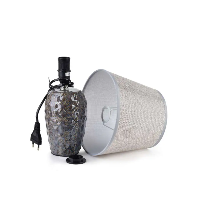 LETI RUSTIC Lampa stołowa grafitowa 9x9x31 cm Mondex