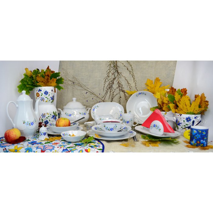 Cukiernica Jastra zdobiona wzorem kaszubskim, dek.0203, producent Lubiana.