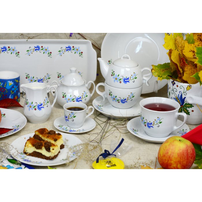 Cukiernica Jastra zdobiona wzorem kaszubskim, dek.0203, producent Lubiana.